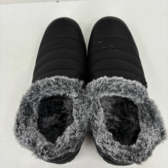 Minnetonka Timpson Tulsa Bootie Size 9 Black Faux Fur Water Resistant Slip On - Picture 2 of 11